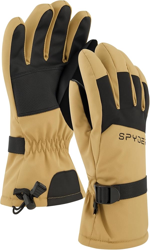 Spyder Mens Insulated Winter Snow Gloves, Khaki, M at Amazon Men's